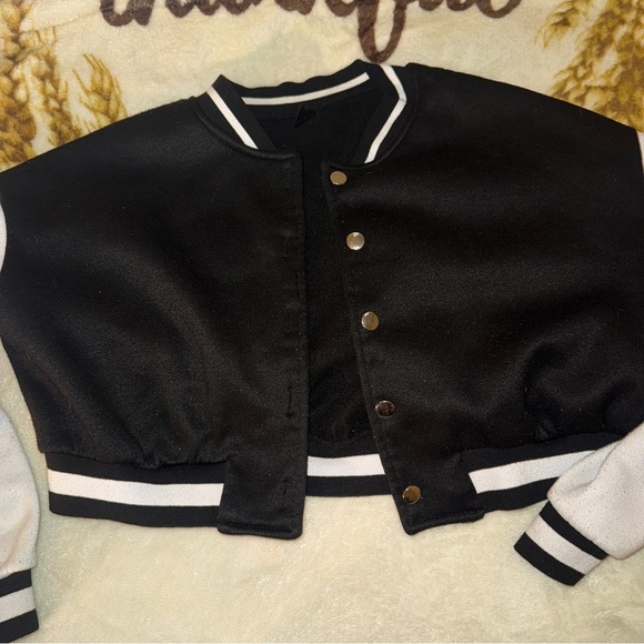 SHEIN Jackets & Blazers - Black Varsity Jacket